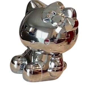 Hello Kitty Silver Chrome Brush Holder Figurine – Includes Brushes NWOT